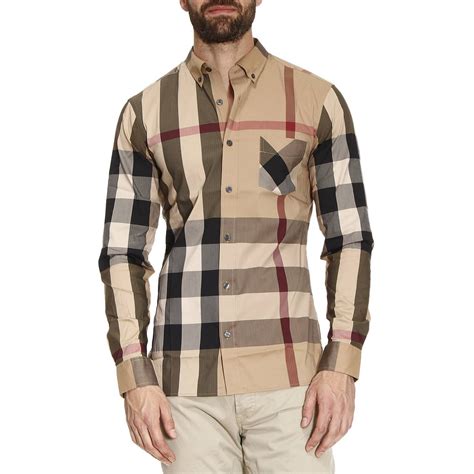 camicia burberry con polsini e colletto|Burberry Camicia Con Colletto a Punta .